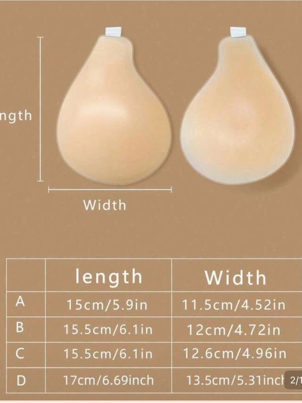 Nude Silicone Sticky Bra C